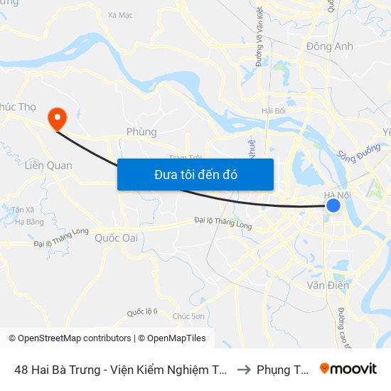 48 Hai Bà Trưng - Viện Kiểm Nghiệm Thuốc Trung Ương to Phụng Thượng map