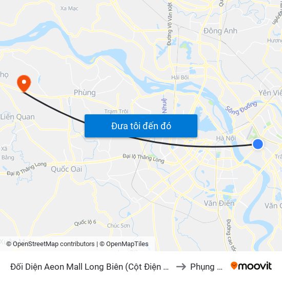 Đối Diện Aeon Mall Long Biên (Cột Điện T4a/2a-B Đường Cổ Linh) to Phụng Thượng map