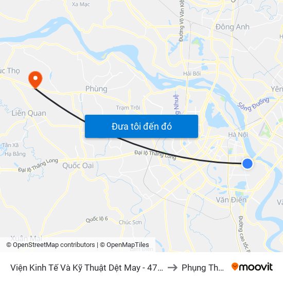 Viện Kinh Tế Và Kỹ Thuật Dệt May - 478 Minh Khai to Phụng Thượng map