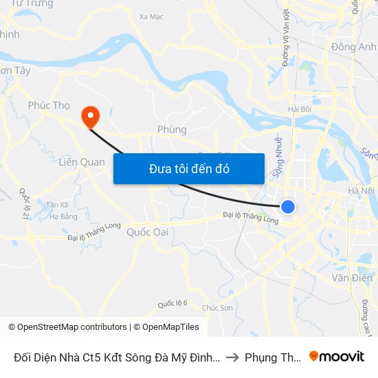 Đối Diện Nhà Ct5 Kđt Sông Đà Mỹ Đình - Phạm Hùng to Phụng Thượng map