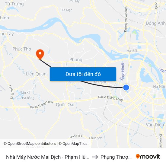 Đối Diện Bệnh Viện Đa Khoa Y Học Cổ Truyền - Phạm Hùng to Phụng Thượng map