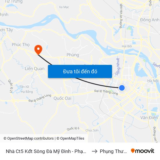 Nhà Ct5 Kđt Sông Đà Mỹ Đình - Phạm Hùng to Phụng Thượng map