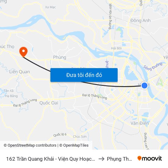 162 Trần Quang Khải - Viện Quy Hoạch Thủy Lợi to Phụng Thượng map