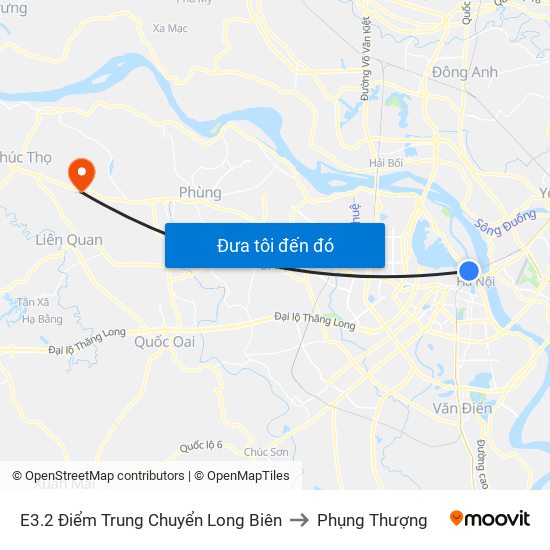 E3.2 Điểm Trung Chuyển Long Biên to Phụng Thượng map