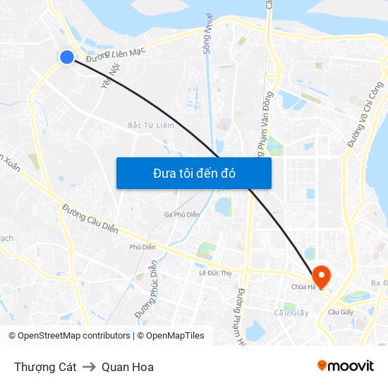 Thượng Cát to Quan Hoa map