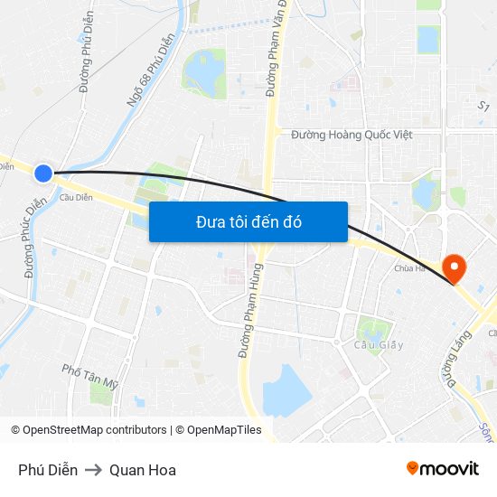Phú Diễn to Quan Hoa map