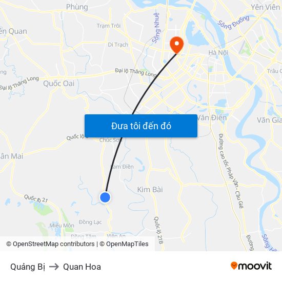 Quảng Bị to Quan Hoa map