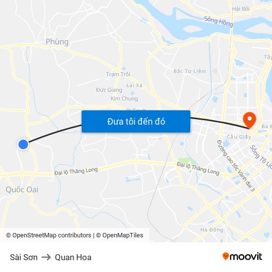 Sài Sơn to Quan Hoa map