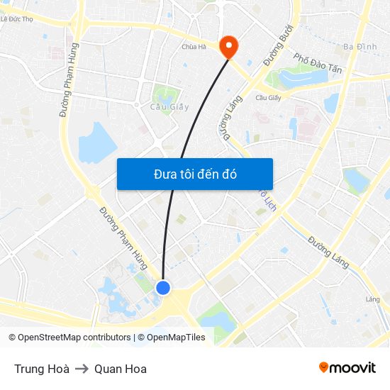 Trung Hoà to Quan Hoa map