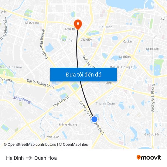 Hạ Đình to Quan Hoa map