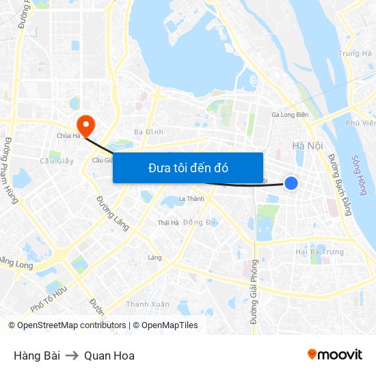 Hàng Bài to Quan Hoa map