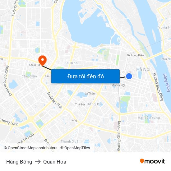 Hàng Bông to Quan Hoa map