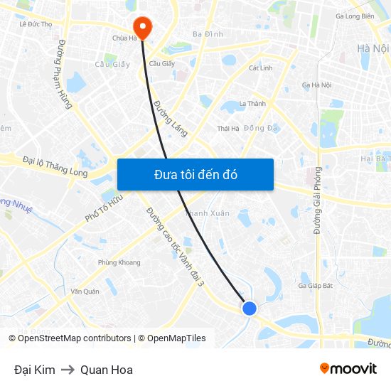 Đại Kim to Quan Hoa map