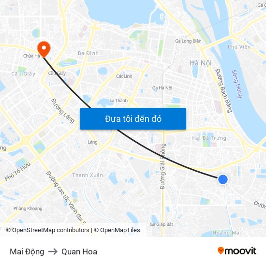 Mai Động to Quan Hoa map