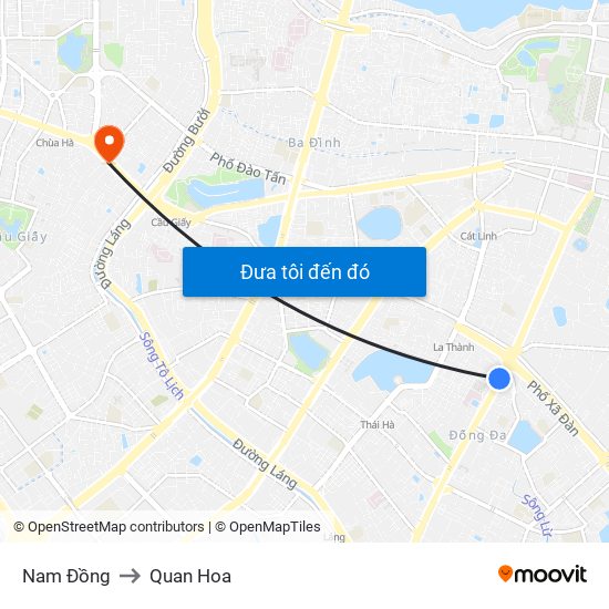 Nam Đồng to Quan Hoa map