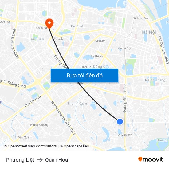 Phương Liệt to Quan Hoa map