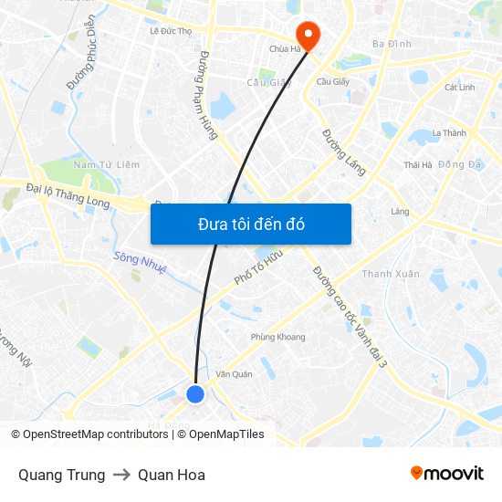 Quang Trung to Quan Hoa map
