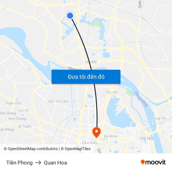 Tiền Phong to Quan Hoa map