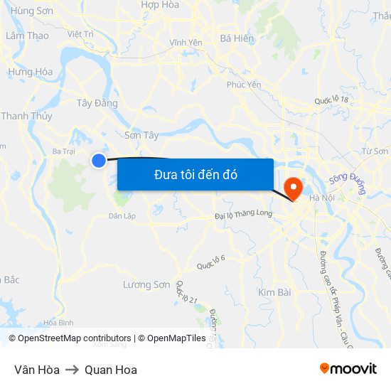 Vân Hòa to Quan Hoa map