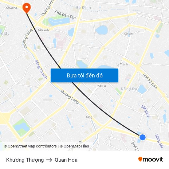 Khương Thượng to Quan Hoa map