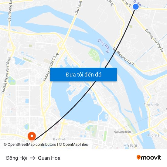 Đông Hội to Quan Hoa map
