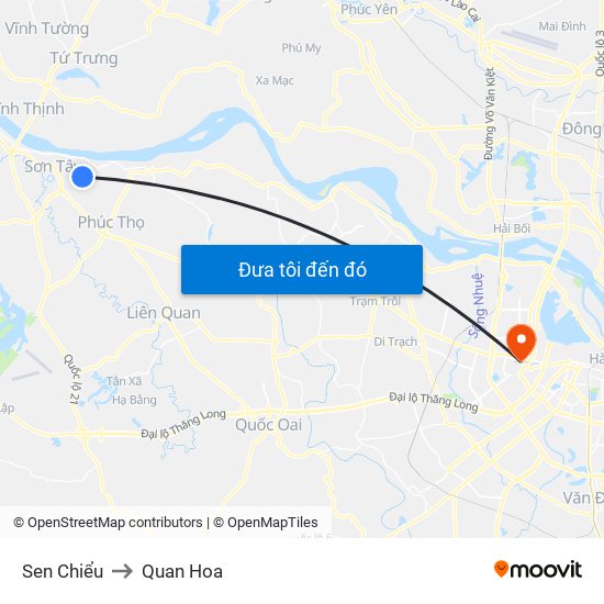 Sen Chiểu to Quan Hoa map