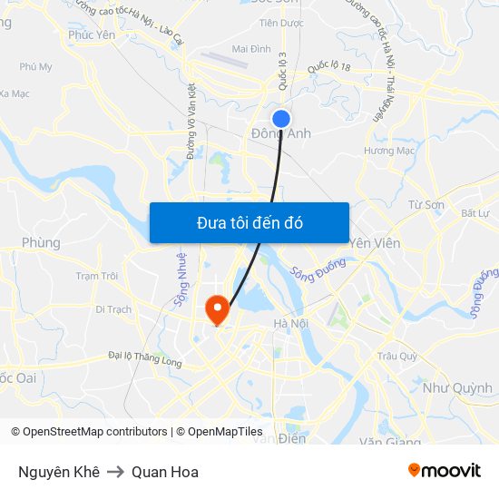 Nguyên Khê to Quan Hoa map