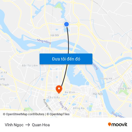 Vĩnh Ngọc to Quan Hoa map
