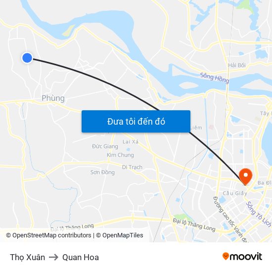 Thọ Xuân to Quan Hoa map