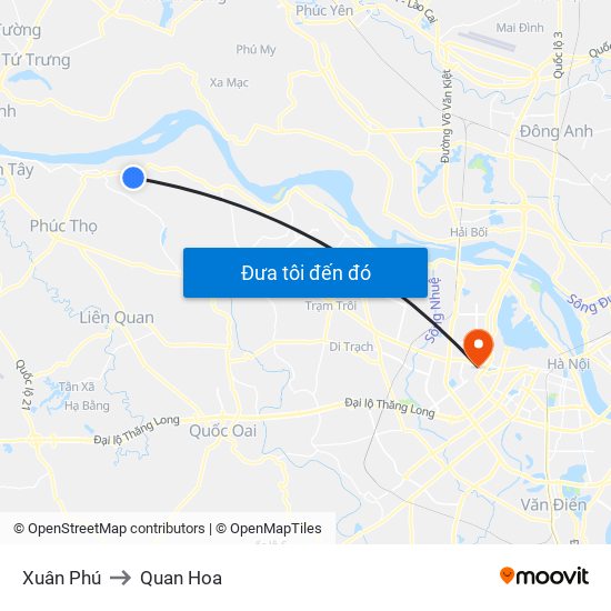 Xuân Phú to Quan Hoa map