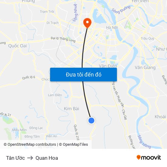 Tân Ước to Quan Hoa map