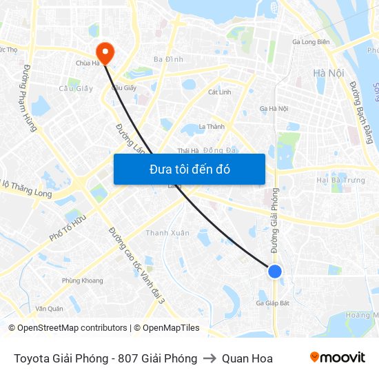 Toyota Giải Phóng - 807 Giải Phóng to Quan Hoa map