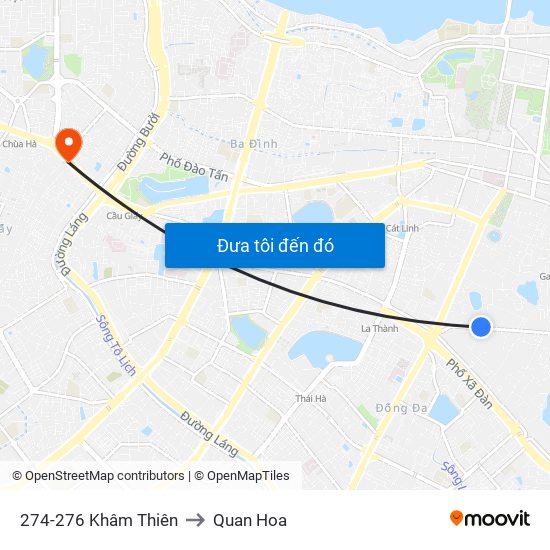 274-276 Khâm Thiên to Quan Hoa map