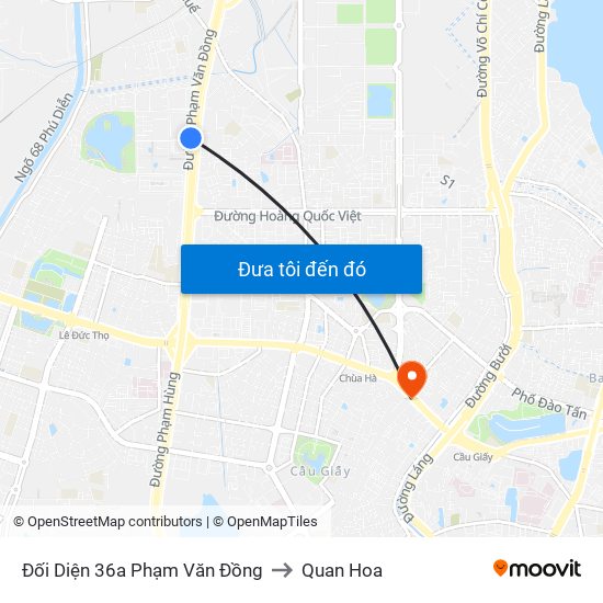 Đối Diện 36a Phạm Văn Đồng to Quan Hoa map