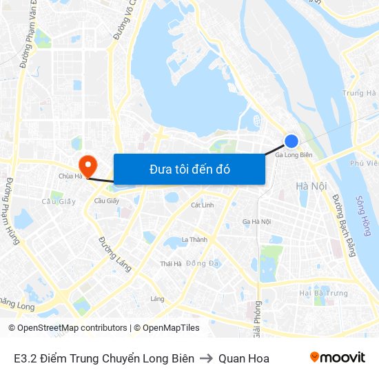 E3.2 Điểm Trung Chuyển Long Biên to Quan Hoa map