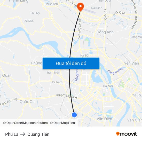 Phú La to Quang Tiến map