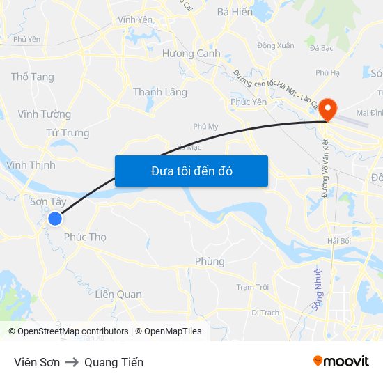 Viên Sơn to Quang Tiến map