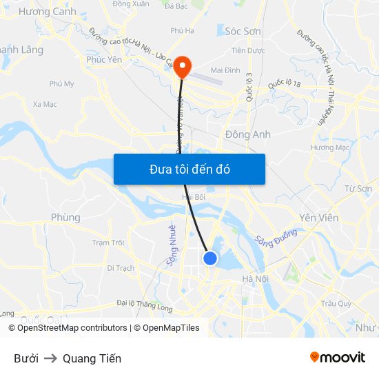 Bưởi to Quang Tiến map