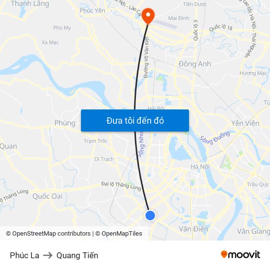 Phúc La to Quang Tiến map