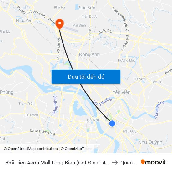 Đối Diện Aeon Mall Long Biên (Cột Điện T4a/2a-B Đường Cổ Linh) to Quang Tiến map