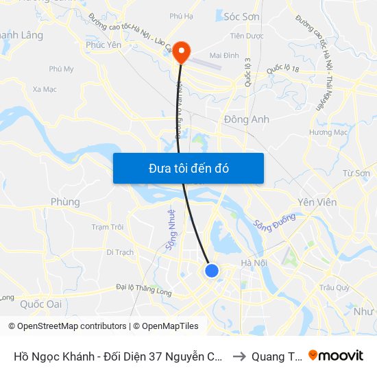 Hồ Ngọc Khánh - Đối Diện 37 Nguyễn Chí Thanh to Quang Tiến map