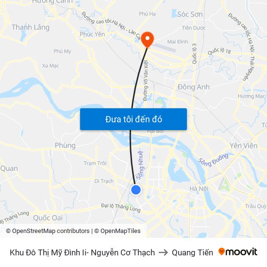 Khu Đô Thị Mỹ Đình Ii- Nguyễn Cơ Thạch to Quang Tiến map