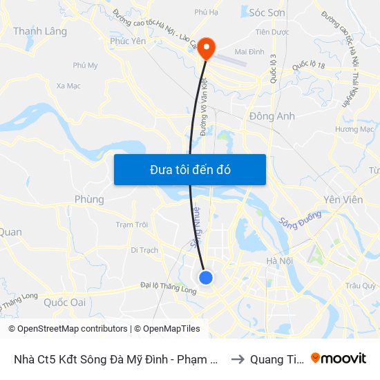 Nhà Ct5 Kđt Sông Đà Mỹ Đình - Phạm Hùng to Quang Tiến map