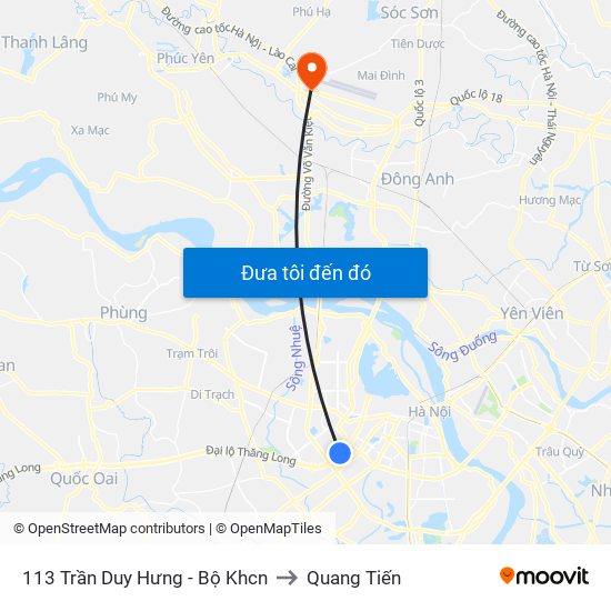 113 Trần Duy Hưng - Bộ Khcn to Quang Tiến map