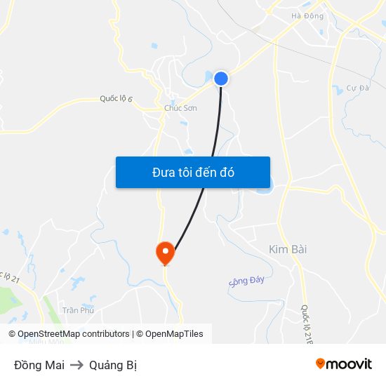 Đồng Mai to Quảng Bị map