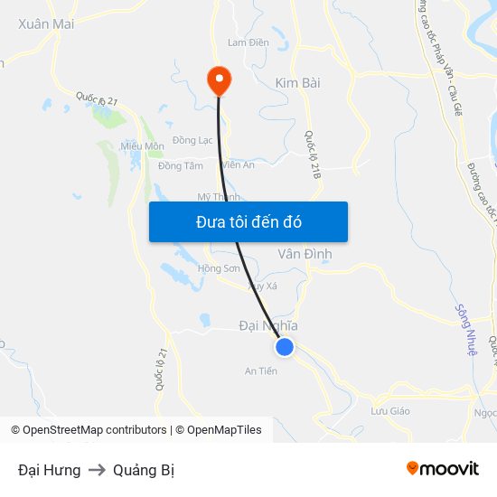 Đại Hưng to Quảng Bị map