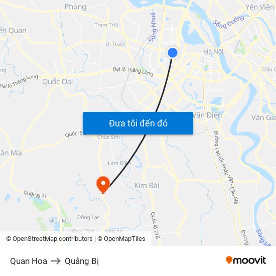 Quan Hoa to Quảng Bị map