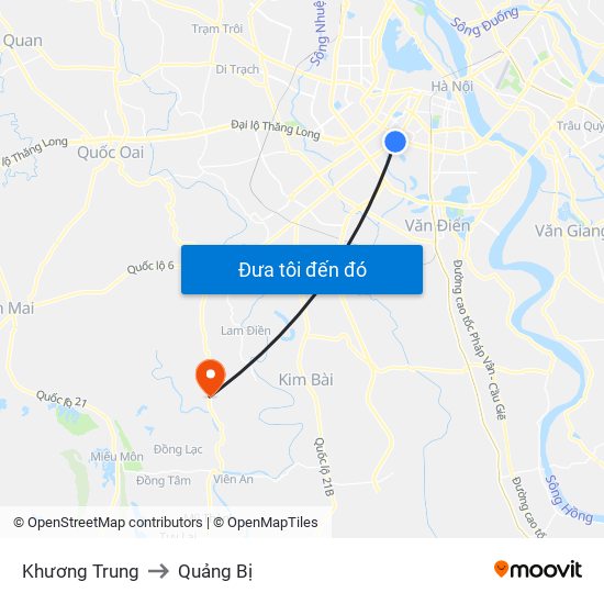 Khương Trung to Quảng Bị map