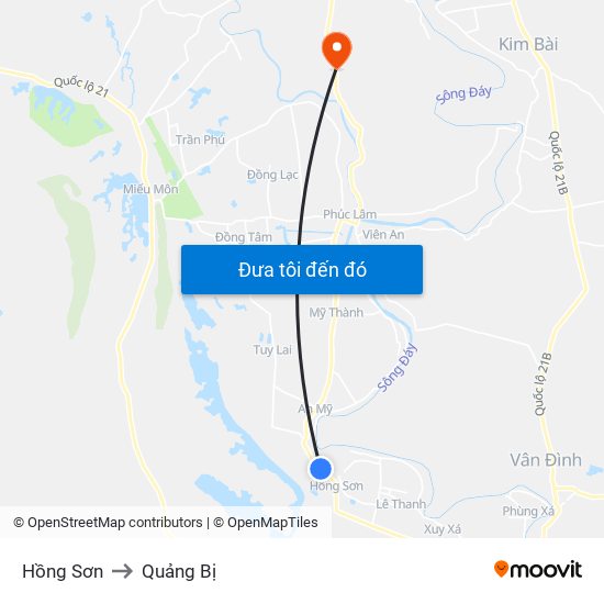 Hồng Sơn to Quảng Bị map
