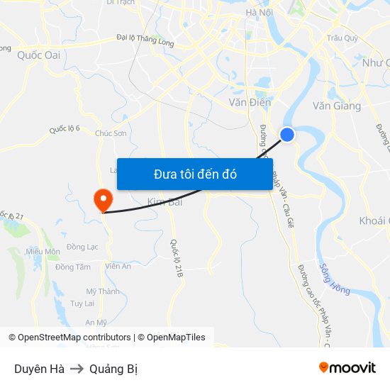 Duyên Hà to Quảng Bị map